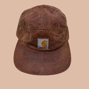 Carhartt Waxed Canvas Distressed Brown Cap | Water-Resistant Workwear Hat